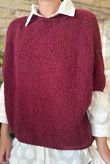 Made in Italy Big Softie Cap Sleeve Knit Top Burgundy - 